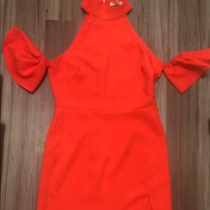 Entire cold shoulder dress